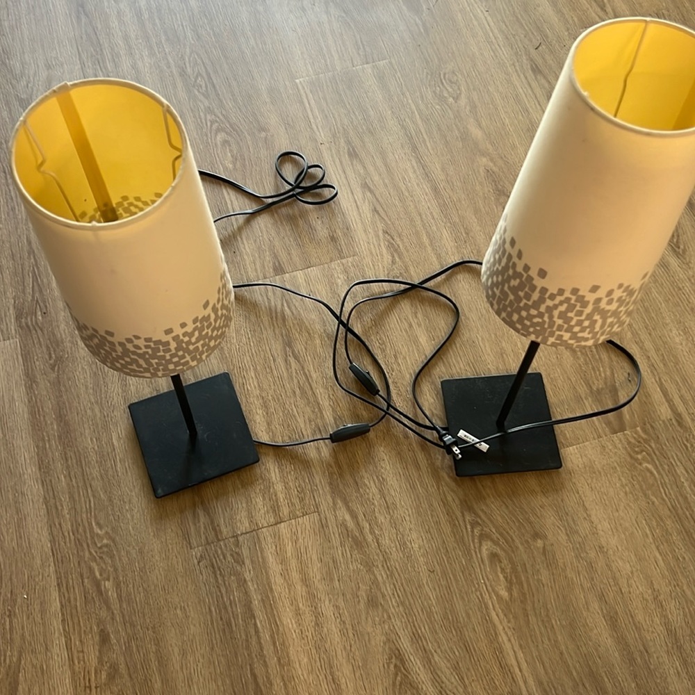 Two nice table bed globes.